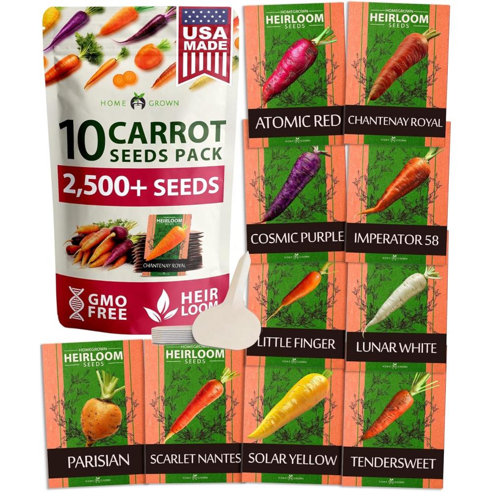 imageHOME GROWN 10 Herb Seeds for Planting 3000 NonGMO Heirloom Seeds  Extra Large Variety Pack Herb Kit  Indoor Outdoor ampamp Hydroponic  Culinary Seed Set  Grow Your Own Herbs  Gift for Beginners10Pack Rainbow
