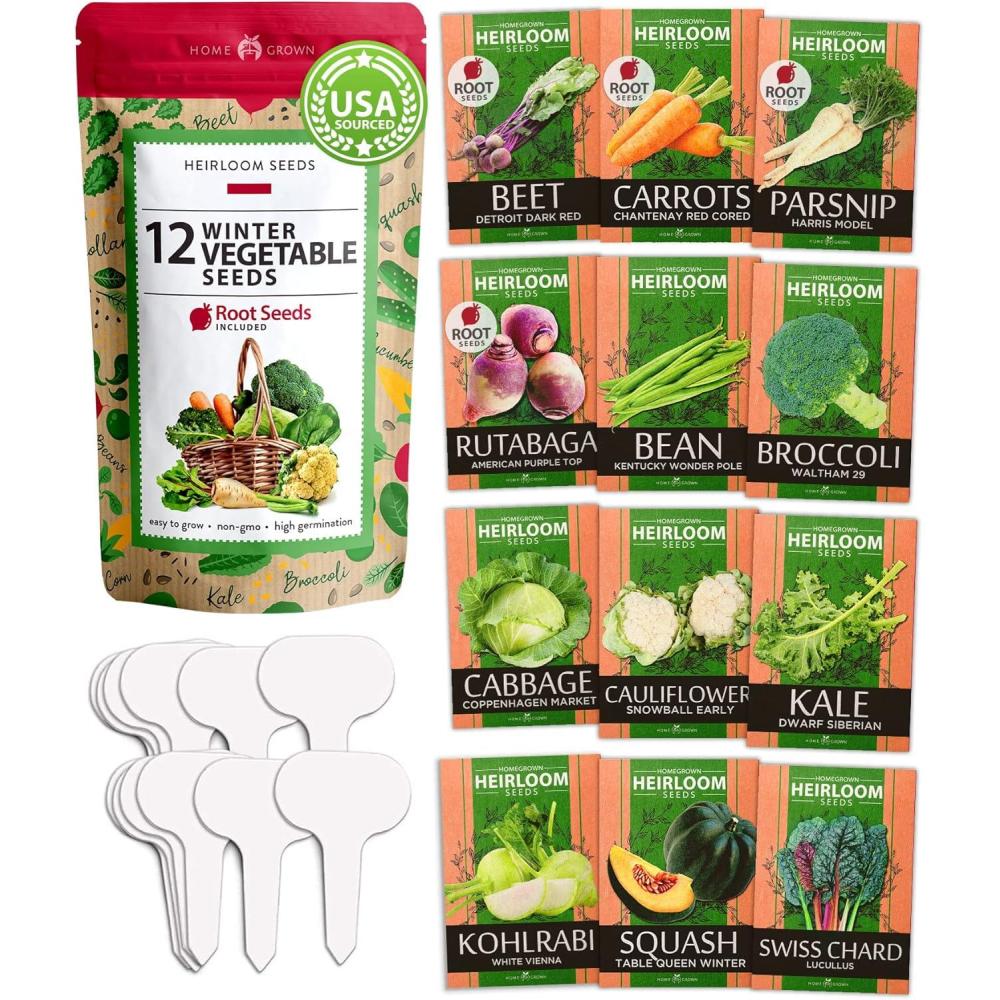 imageHOME GROWN 10 Herb Seeds for Planting 3000 NonGMO Heirloom Seeds  Extra Large Variety Pack Herb Kit  Indoor Outdoor ampamp Hydroponic  Culinary Seed Set  Grow Your Own Herbs  Gift for Beginners12Pack Winter
