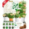 imageHOME GROWN Herb Garden Planter Indoor Kit  Unique Christmas Gift for Adults Men ampamp Women  Grow 4 Heirloom Herb Seeds on Kitchen Window  Beginner DIY Craft ampamp Hobby Gardening Gift for Plant LoversDeluxe Herb Grow Kit