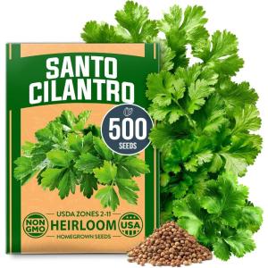 HOME GROWN Non GMO 1 Pound Cat Grass Seeds for Cat & Kittens Oat & Barley Mix 100% Heirloom, Grow Fresh Kitty Grass for Chewing, Pet Grass for Cats Indoor Garden(Santo Cilantro)