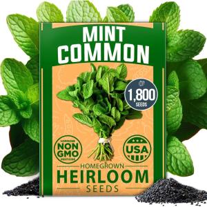 HOME GROWN Non GMO 1 Pound Cat Grass Seeds for Cat & Kittens Oat & Barley Mix 100% Heirloom, Grow Fresh Kitty Grass for Chewing, Pet Grass for Cats Indoor Garden(Mint Common)