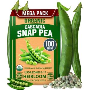 HOME GROWN Non GMO Luffa Seeds (Luffa aegyptiaca) 40 Heirloom Loofah Gourd Seeds for Planting High Germination Rate – Make Sponges or Harvest Young Loofahs for Eating(Snap Pea)