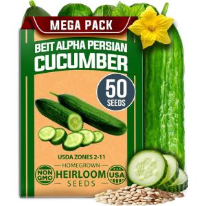 HOME GROWN Non GMO Luffa Seeds (Luffa aegyptiaca) 40 Heirloom Loofah Gourd Seeds for Planting High Germination Rate – Make Sponges or Harvest Young Loofahs for Eating(Persian Cucumber)