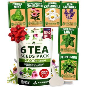 HOME GROWN Non GMO Genovese Basil Seeds Pack 1,750+ High Germination Heirloom Seeds (Ocimum basilicum) Herb Seeds for Planting Indoor & Outdoor Gardening, for Culinary Use(Tea Herb)
